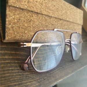 Aviator Elegant Women's Glasses in Pink Metal Frame with Progressive -3.50 +1.50